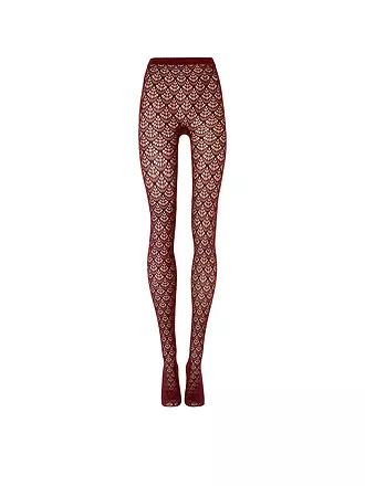 WOLFORD | Modestrumpfhose MERMAID NET Midnight Red | 